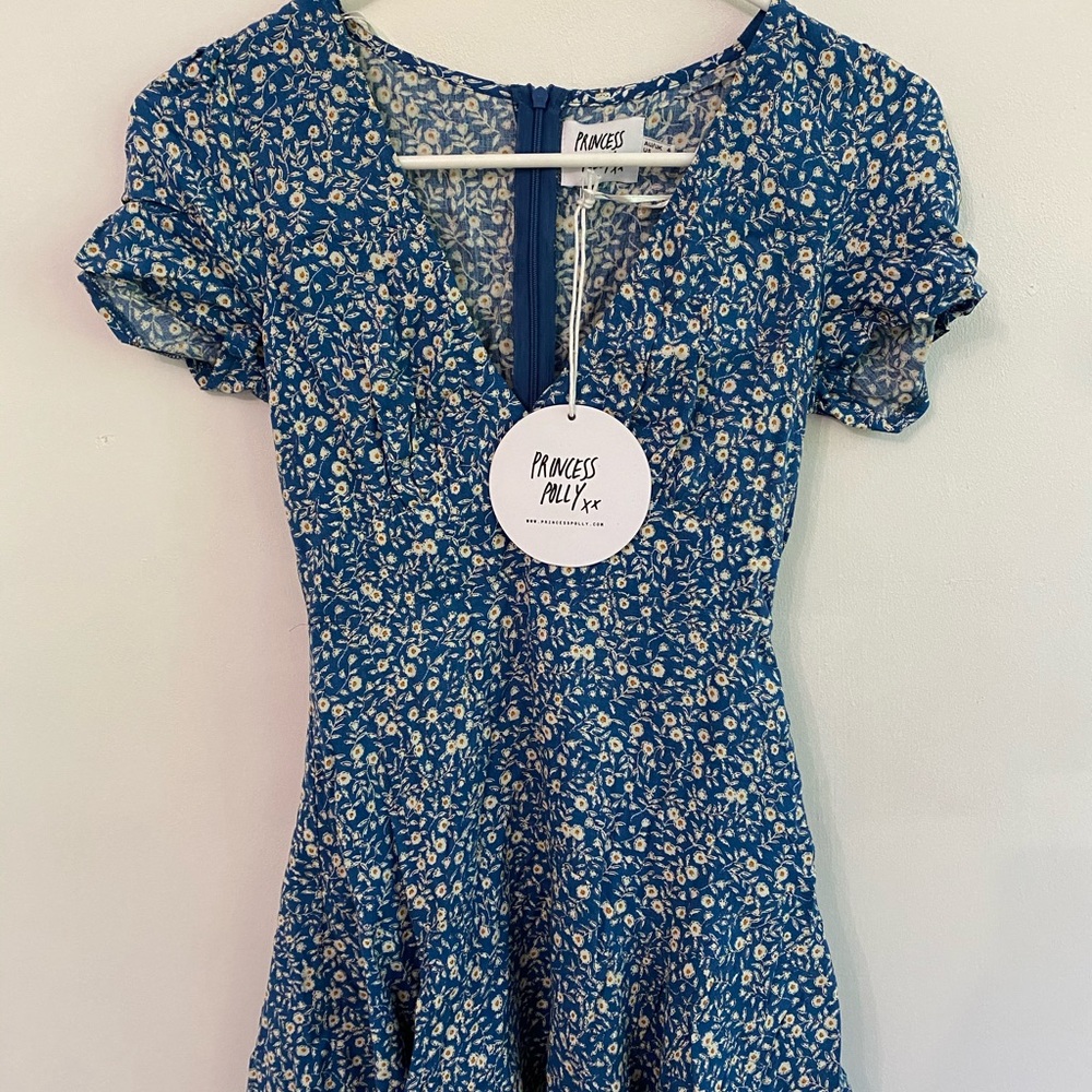 NWT Princess Polly The Sting Mini Dress Blue